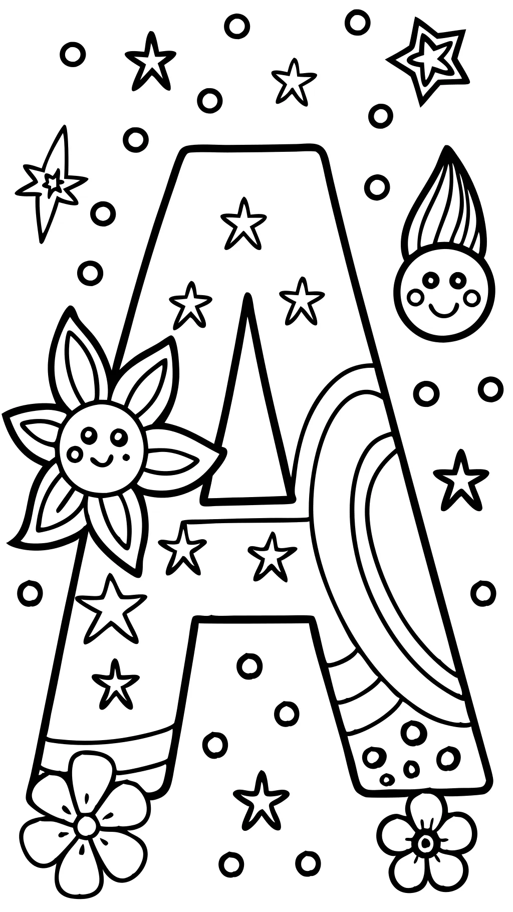 coloring pages the letter a